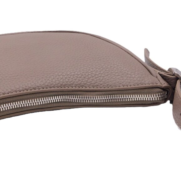 Quince Italian Leather Mini Crescent Shoulder Bag | Taupe | VGUC - Picture 8 of 11